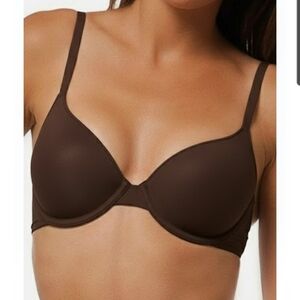 Wacoal Smooth Complexion Contour Bra 853251 Size 34C Mesh Underwire Brown
